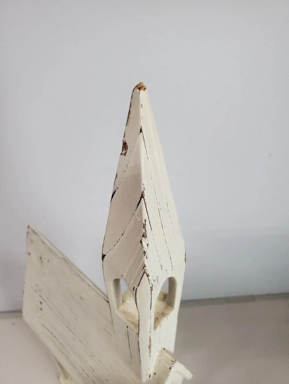 Shabby Chic Rustic Farmhouse Style Church Christmas Card Mail Holder Cottagecore